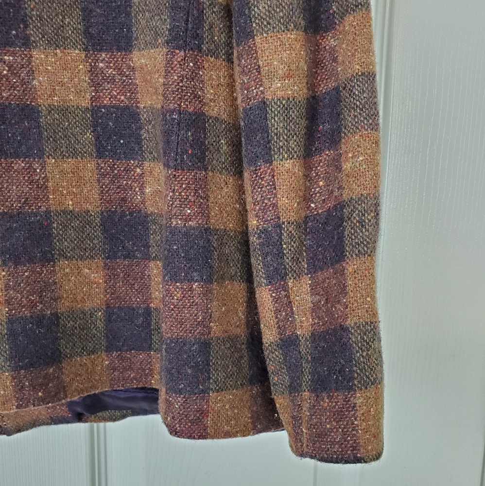 Sigrid Olsen Vintage Plaid Wool Jacket Size S - image 8